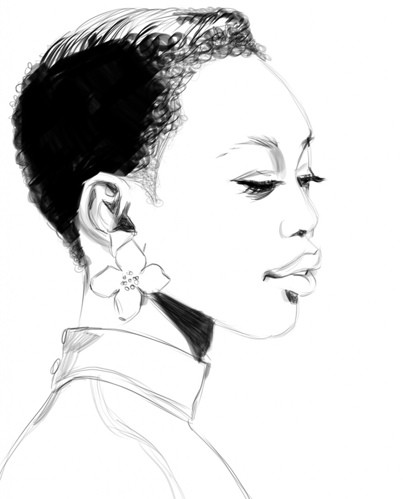 Illustration Femme Noire -Bob Kanza