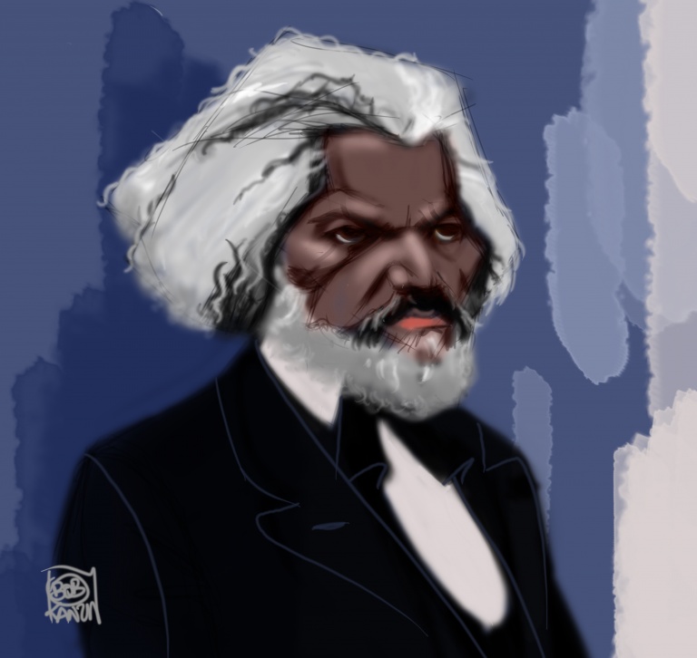 Frederick Douglass caricature Bob Kanza