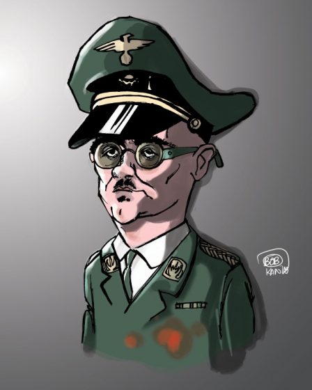 Caricatures de Hitler, Hess et Himmler par Bob Kanza