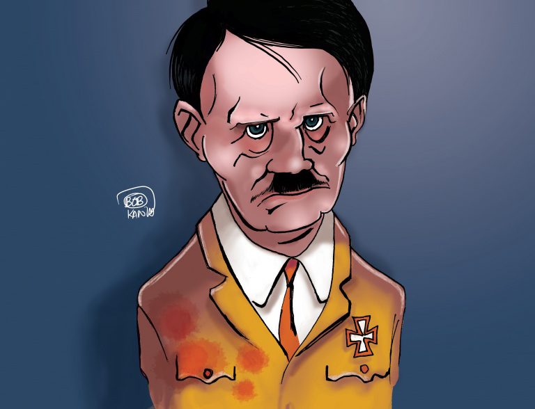 Caricatures de Hitler, Hess et Himmler par Bob Kanza