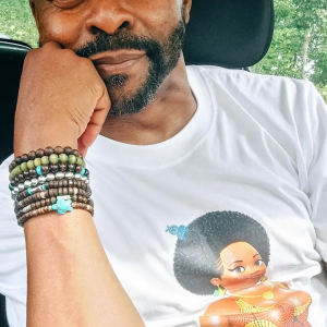T-shirt Waxy2 Blanc ⚜️ - Babette Motuka AfroQueen