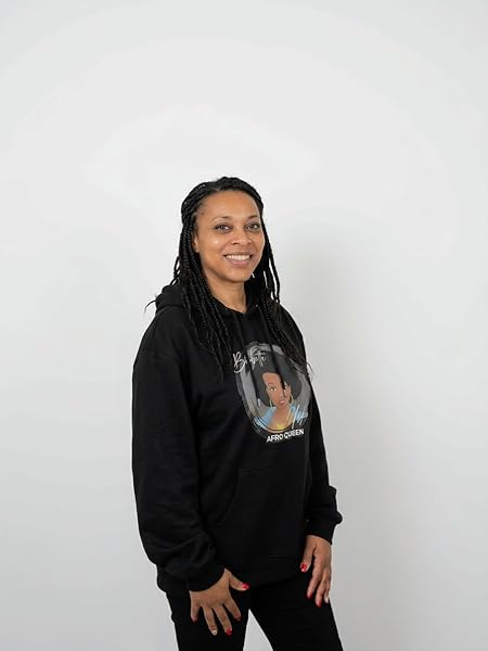 Babette Motuka AfroQueen, Sweat à Capuche Mixte Homme Femme, Noir, S/M/L/XL/XXL – Image 6