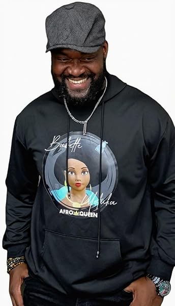 Babette Motuka AfroQueen, Sweat à Capuche Mixte Homme Femme, Noir, Tailles S/M/L/XL/XXL