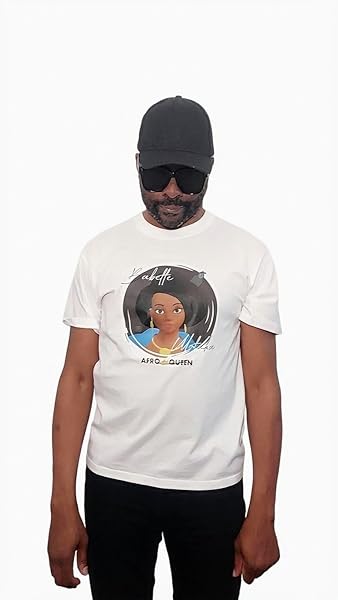 Babette Motuka AfroQueen T-Shirt Unisexe, Blanc, S-XXL, Col Rond, 100% Polyester, Design AfroQueen, Coupe Classique – Image 6