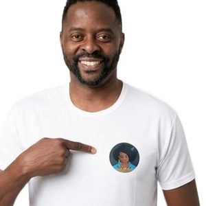 Babette Motuka AfroQueen T-Shirt Unisexe, Choucou Noir, Manche Courte, Coupe Classique, Noir, S-XXL, Coupe Regular, Casual, Col Rond, 100% Polyester
