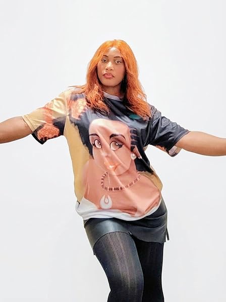 Babette Motuka AfroQueen T-Shirt Unisexe Kisanola, Manches Courtes, Imprimé Africain, 100% Polyester, Tailles S à XXL – Image 3