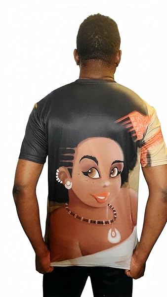 Babette Motuka AfroQueen T-Shirt Unisexe Kisanola, Manches Courtes, Imprimé Africain, 100% Polyester, Tailles S à XXL – Image 10