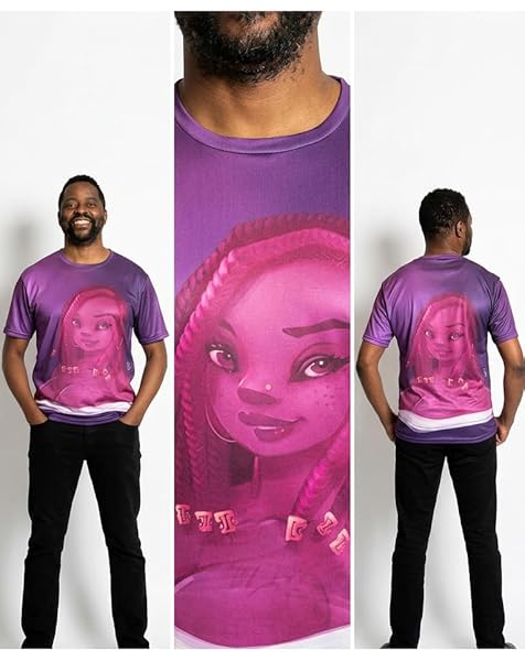 Babette Motuka AfroQueen T-Shirt Unisexe, Natty, S-XXL, Col Rond, 100% Polyester, Style Africain, Coupe Classique – Image 3